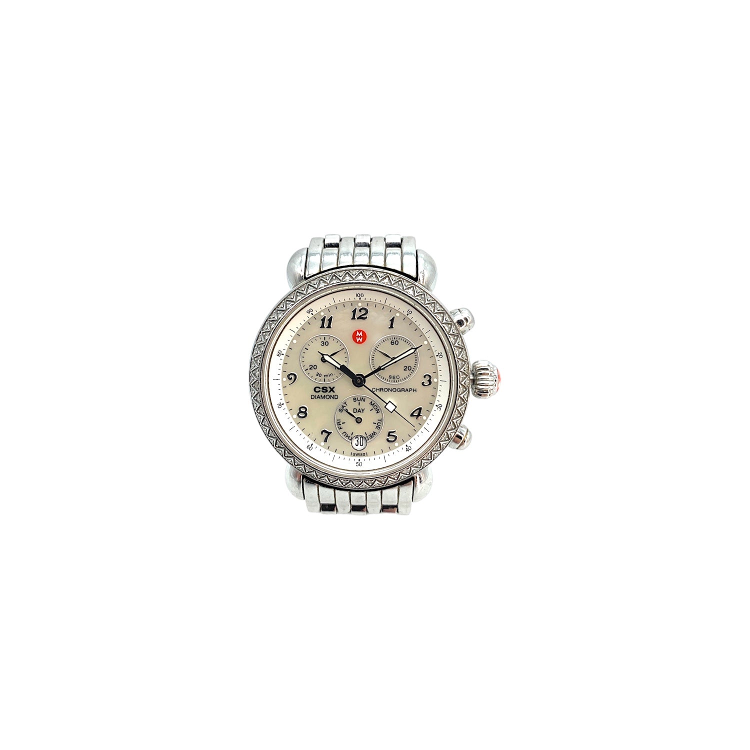 MICHELE CSX Chronograph Diamond Bezel Ladies Watch - MW03M01A1025 -  TheRelux.com