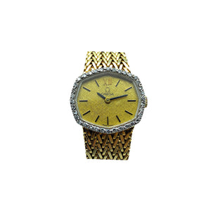 Vintage Omega 14K Yellow Gold & 0.40ctw Diamond Bezel Ladies Watch -  TheRelux.com